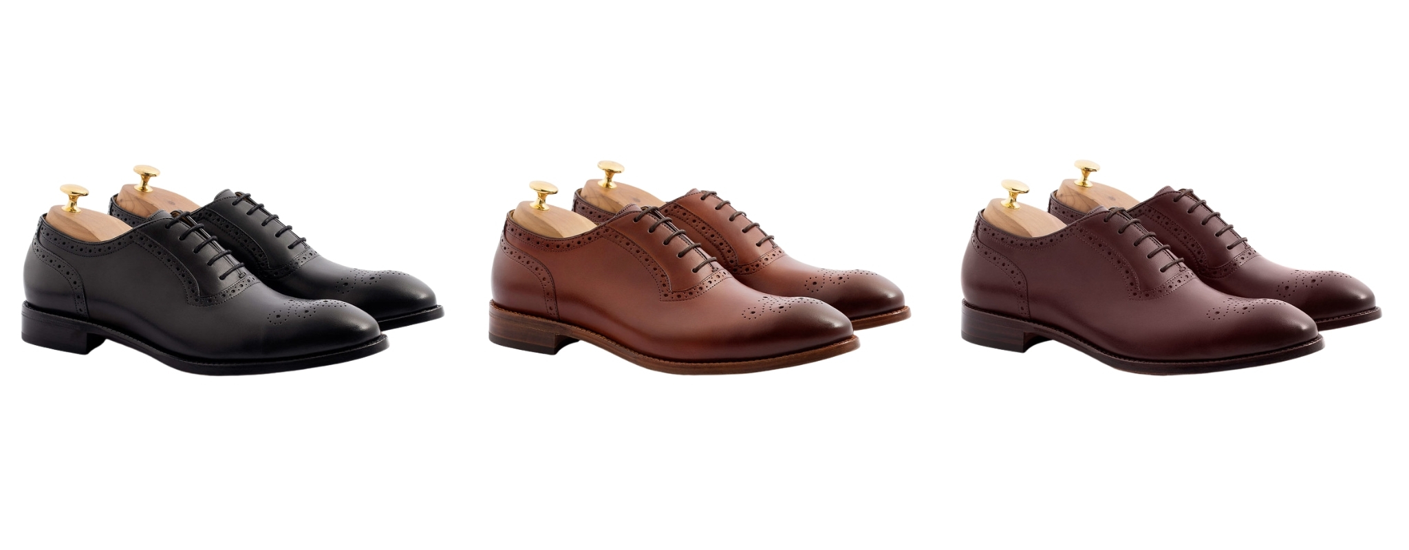 black, brown and burgundy dress shoes
