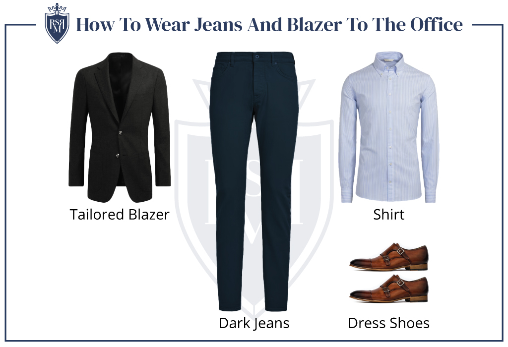 blazer and jeans infographic