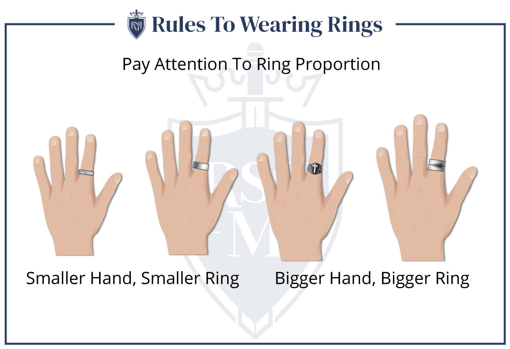 pay attention to ring proportion is how men should wear rings