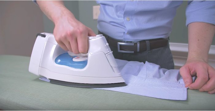 ironing shirt back collar